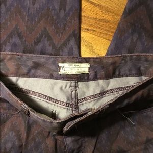 Free People purple blanket print skinny jeans 27